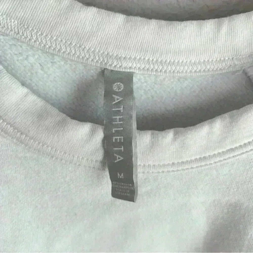 Athleta White Limitless Graphic Crew Sweater Size Medium‎